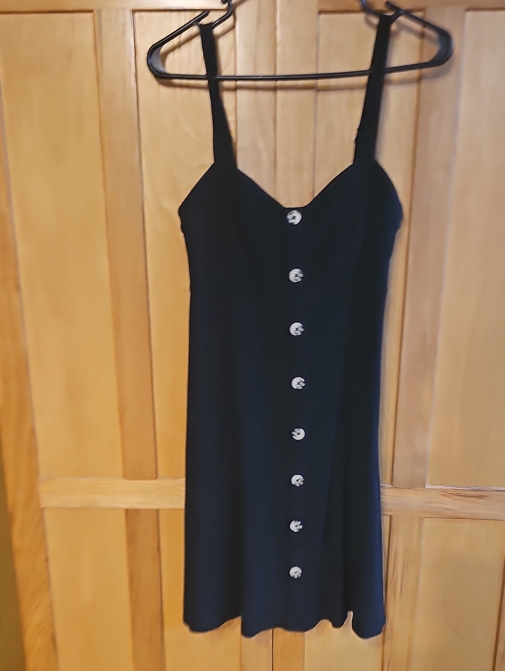 No Boundaries Black Button-Front Mini Dress